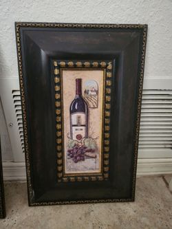 Wine bottle painting
