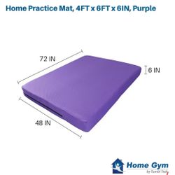 Tumbl Trak Home Practice Mat, 4 ft x 6 ft x 6 in, Soft Pillow Mat, Thick Gymnastics Landing Mat for Home