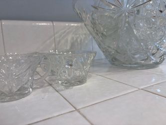 Glass Tea set and bowl