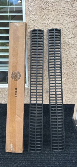 Black Plastic Drainage Grate Set 40x5 – 2 Pack