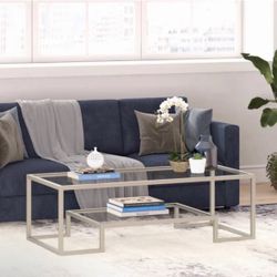 Silver & Glass Coffee Table