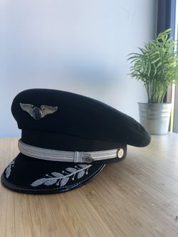 Silver Airline Captain’s Cap