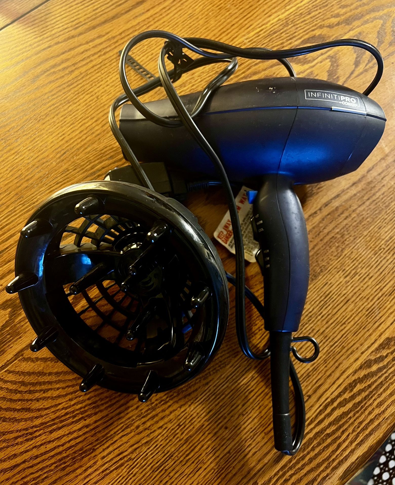 Hair dryer and diffuser
