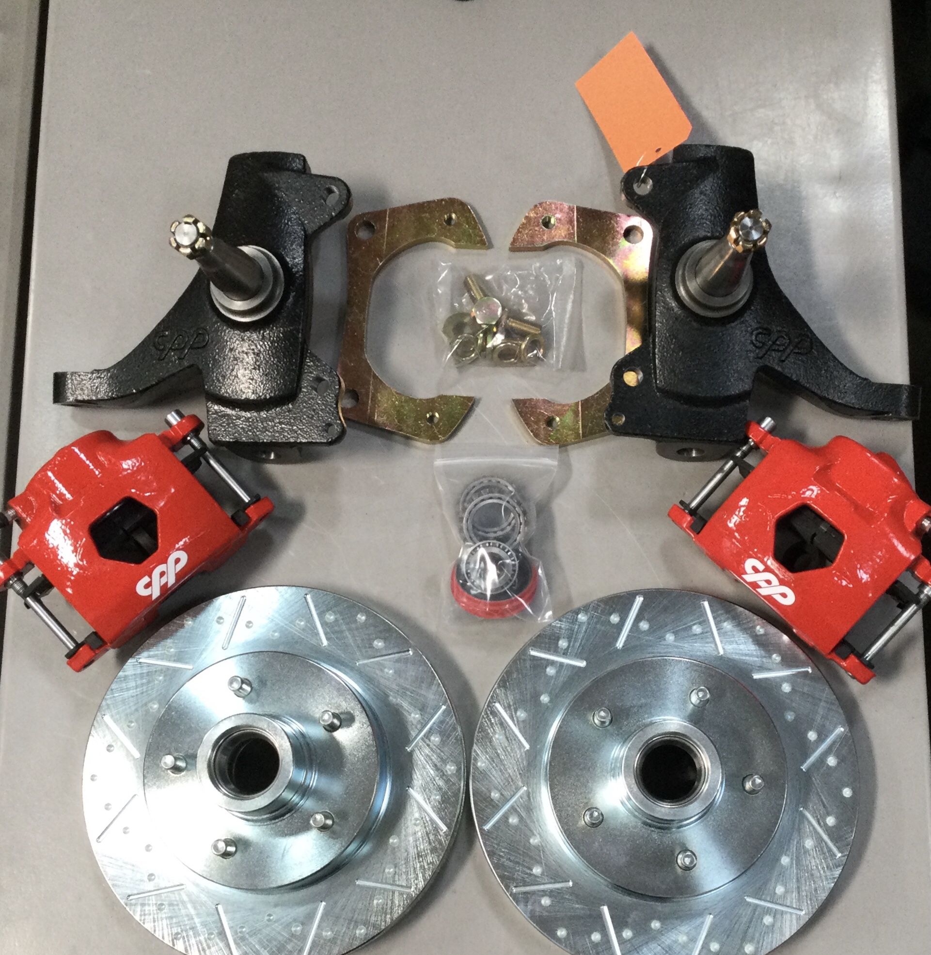 CPP Brake Kit For 1963-70 C10  W/ Upgraded Rotors Calipers And  Modular Drop Spindles Open Boxed Never Been Used 