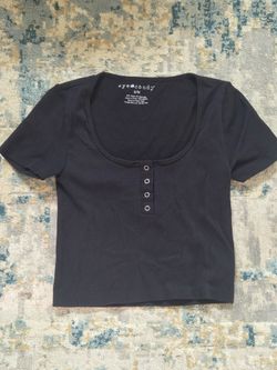 Black Henley Top