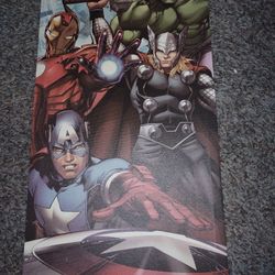 Marvel Avengers Picture Frame Canvas Style New Hulk Iron Man Thor Captain America