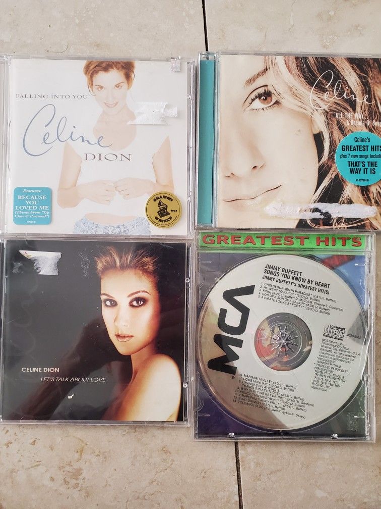 Celine Dion Or Jimmy Buffet Cds ,50 Each