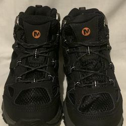 Merrell Juniors Moab 3 Mid Black Boots MK265702 Size 3.5M