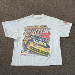 Vintage Y2K NASCAR WARD BURTON Shirt Size 2XL Graphic Print CAT Racing 🏁