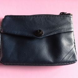 Vintage Women Men Slim Credit Card Holder Faux Leather Mini Wallet Pouch Bag 6 Keyhoocks