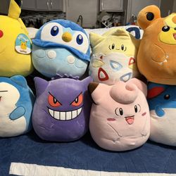 Pokemon Squishmallow Set Of 8 Brand New w/tags