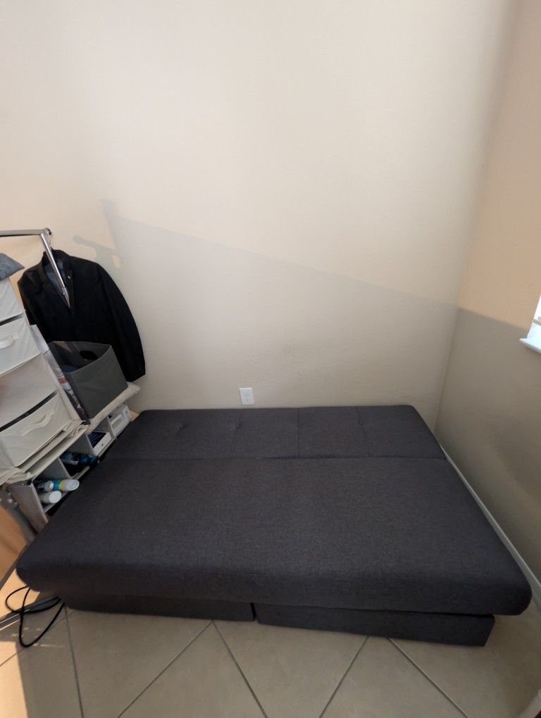 Sofa Couch Transform Into Bed (Plug To Charge Your Phone)