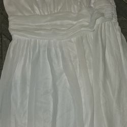 Floor Length White Chiffon Dress / Gown