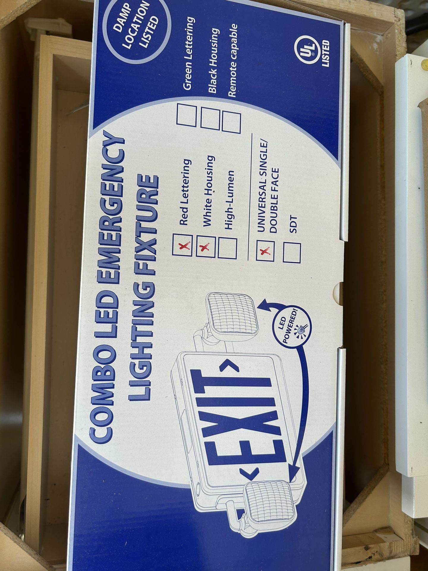 Exit Combo LED Emergency Lightning Fixture