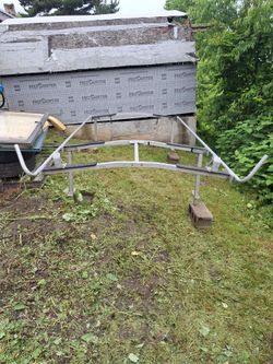 All light-weight aluminum full size truck bed rack. This is a really well made piece of equipment.  I hope you don't pass it up. Have a great memorial