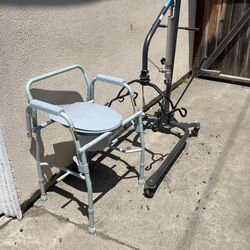 Brand new Hoyer lift and commode