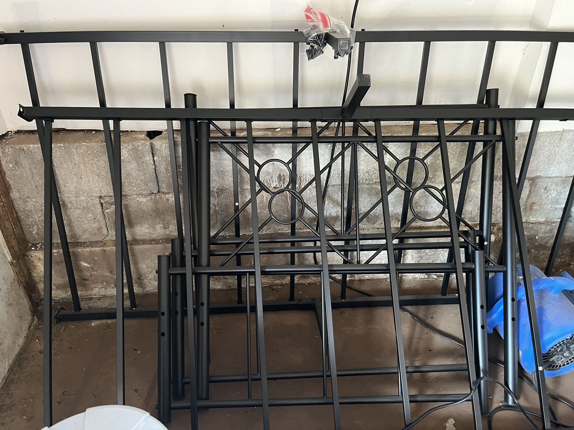(2) Black Metal Twin Bed Frames