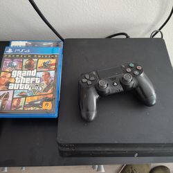 Ps4 slim , with 1 controller & 2 games, GTA V & madden 2019