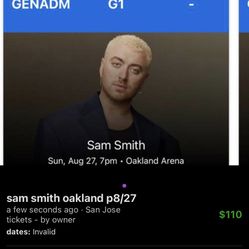 Sam Smith Oakland Tickets