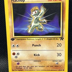 Pokémon TCG Machop Team Rocket 59/82 Regular 1st Edition Common VLP