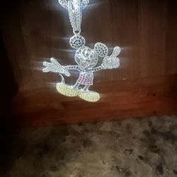 CUSTOM Mickey Mouse Pendant w/ 24” Rope