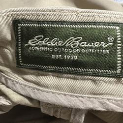 Eddie Bauer Relaxed Straight Leg Pants Men's Size 36x30 Khaki