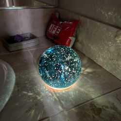 Lighted Mercury Glass Sphere 