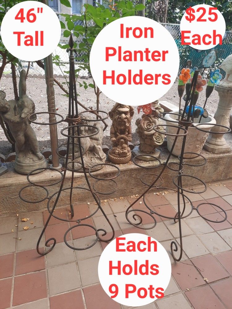 Heavy Duty Iron Plant Stands/ Cages. Prices on Pics