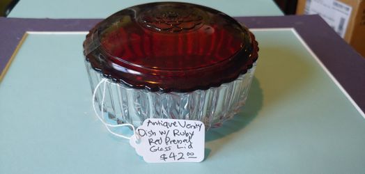 ANTIQUE VANITY LIDDED DISH