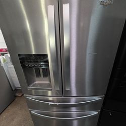 WHIRLPOOL FRENCH DOOR STAINLESS STEEL REFRIGERATOR