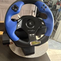 ps2 driving force logitech play station 2 with pedals