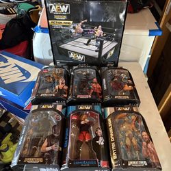 AEW Wrestlers and Ring Set 
