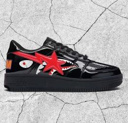 A Bathing Ape Bape Sta Low Shark Sneakers