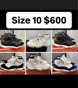 Jordan retro 11s size 10 men all for $600