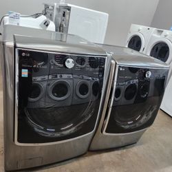 LG SET STEAM WASHER AND ELECTRIC DRYER JUMBO 