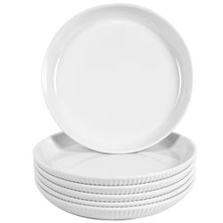 New 6.5" Stripe Appetizer Plates – 100% Melamine, BPA-Free, Unbreakable – Perfect for Indoor/Outdoor