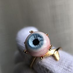 Novelty, Personality, Hand-painted Eyeball, Ring