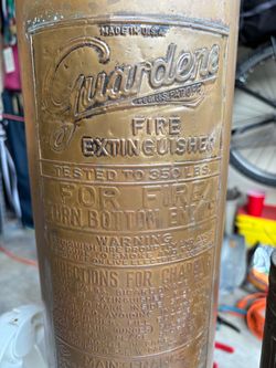 2 - Vintage Fire Extinguisher one Large one Small Both $30.00