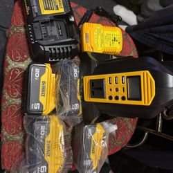 Dewalt Compatible 350W Power Supply, (2) 5ah Batteries, (2) 6ah Batteries, 6 Amp Fast Charger, And Power Inverter 