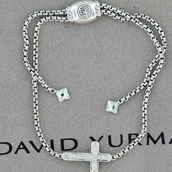 David Yurman Petite Pave Cross Diamond Bracelet