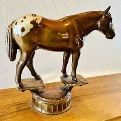 Vintage Horse Trophy Holder / Award Base – Appaloosa Horse Figurine