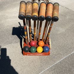 Vintage Croquet Set 
