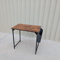 Brown Table With Side Bag
