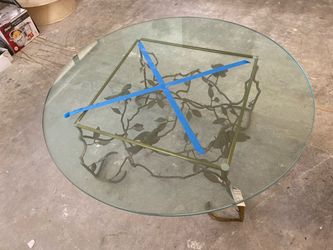 Vintage Glass top coffee table