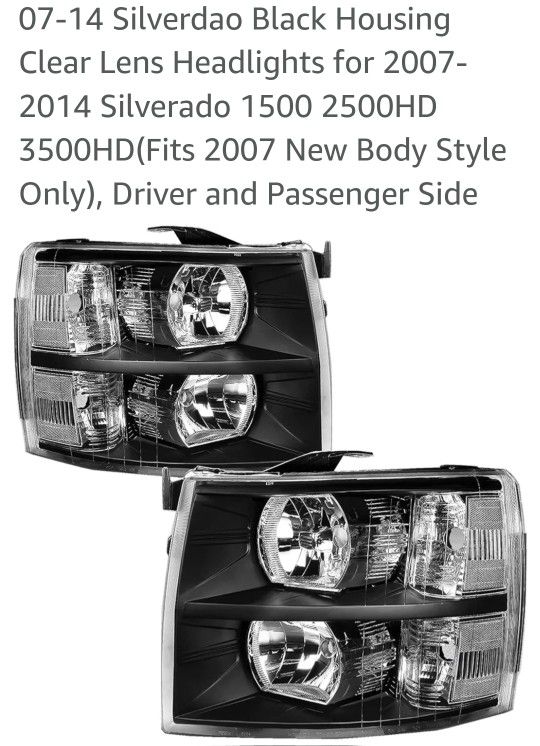 Chevy Silverado Front Headlights 2007-2014