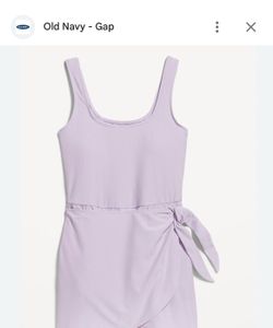 Wrap-Front Swim Dress