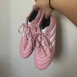 pink adidas cleats 