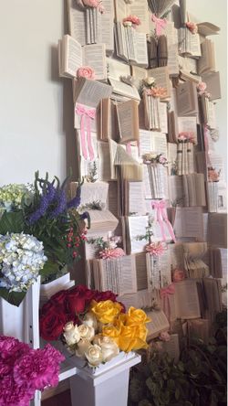 Book wall backdrop