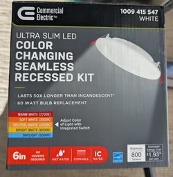 Commercial Electric 6 in. LED Infiniti Edge Ultra Slim - 5 available