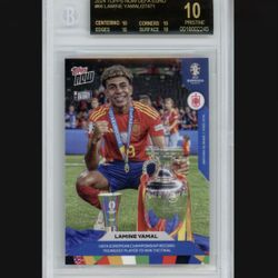 2024 Topps Now UEFA Euro #66 Lamine Yamal (BGS 10 PRISTINE)